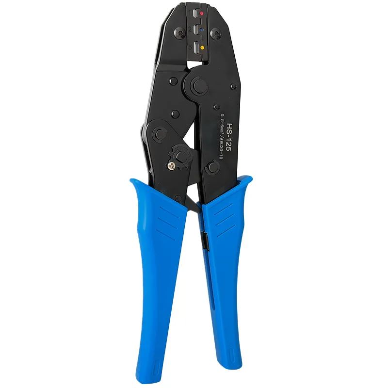 HS-125 Ratchet Crimping Tool – Insulated Heat-Shrink Terminal Crimper 0.25–6mm² High-Carbon Steel